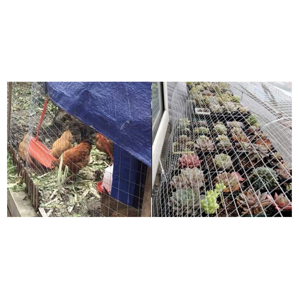 Trade Shop - Set 3pz Rete Metallica Zincata 1x3mt Recinzione Protezione Alberi Giardino Animali 020249 -