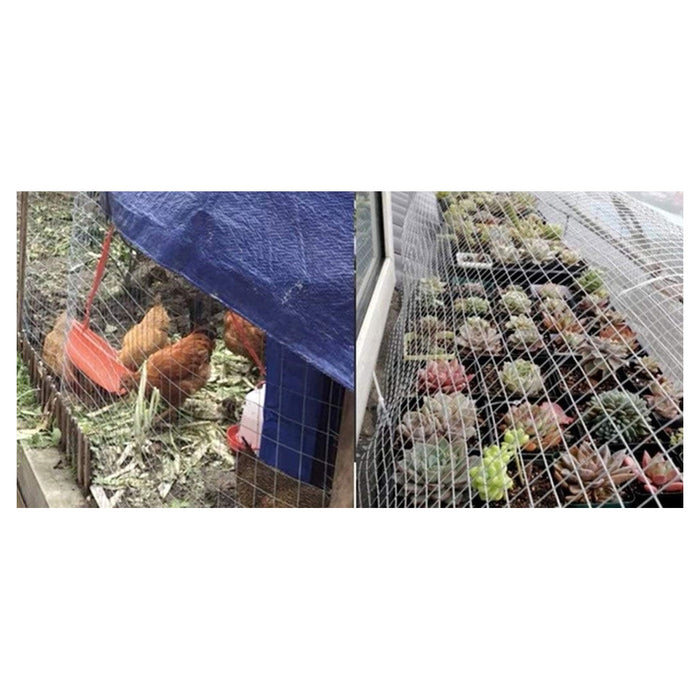 Trade Shop - Set 3pz Rete Metallica Zincata 1x3mt Recinzione Protezione Alberi Giardino Animali 020249 -