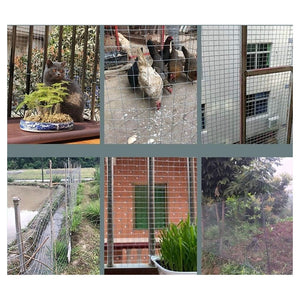 Trade Shop - Set 3pz Rete Metallica Zincata 1x3mt Recinzione Protezione Alberi Giardino Animali 020249 -