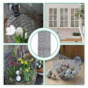 Trade Shop - Set 3pz Rete Metallica Zincata Maglia Esagonale 0.5x3mt Recinzione Protezione 020253 -        