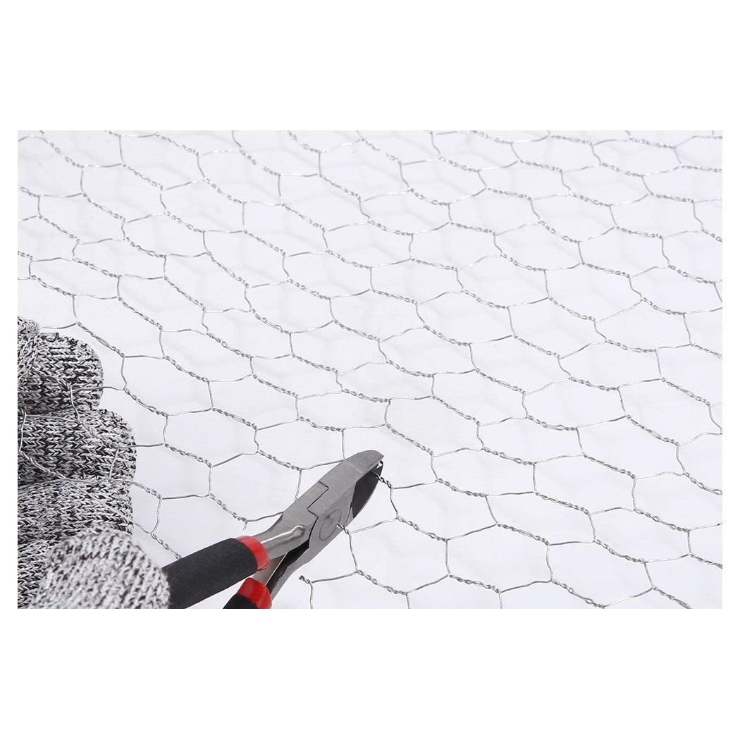 Trade Shop - Set 3pz Rete Metallica Zincata Maglia Esagonale 0.5x3mt Recinzione Protezione 020253 -        