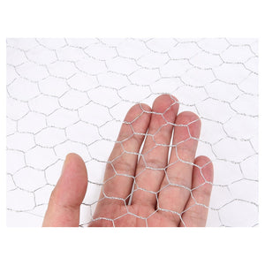 Trade Shop - Set 3pz Rete Metallica Zincata Maglia Esagonale 0.5x3mt Recinzione Protezione 020253 -        