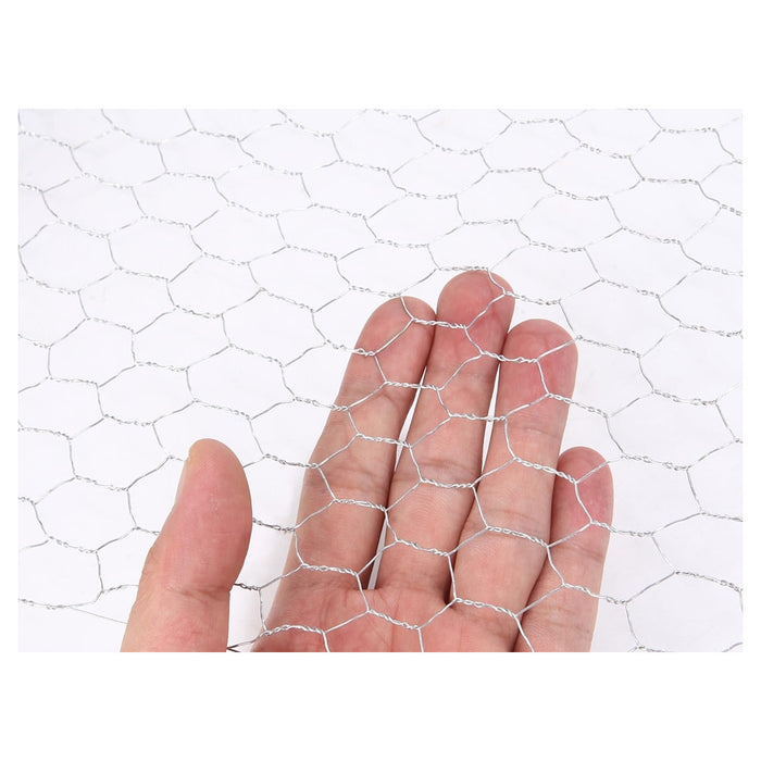 Trade Shop - Set 3pz Rete Metallica Zincata Maglia Esagonale 0.5x3mt Recinzione Protezione 020253 -        