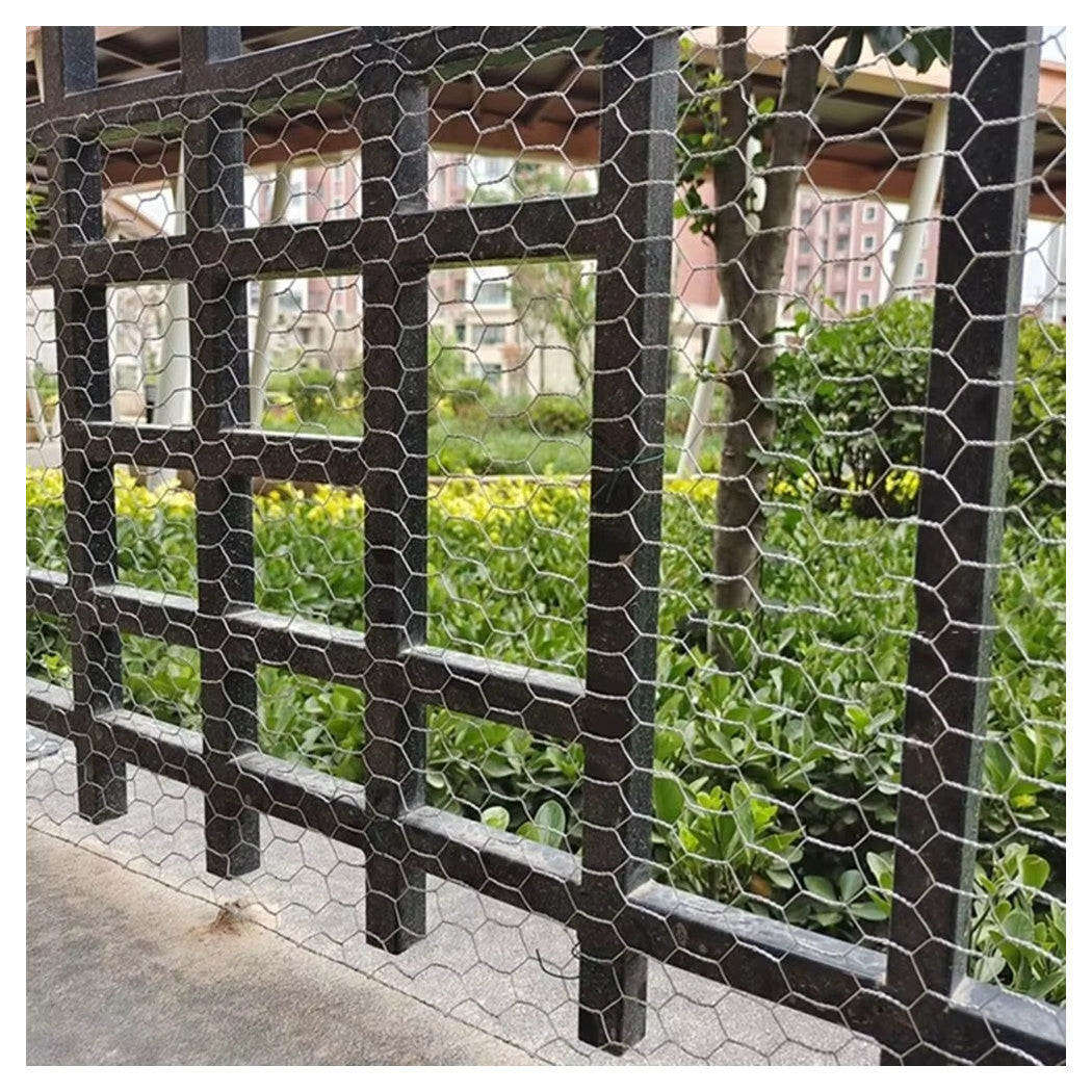 Trade Shop - Set 3pz Rete Metallica Zincata Maglia Esagonale 1x3mt Recinzione Protezione 223119 -