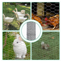 Trade Shop - Set 3pz Rete Metallica Zincata Maglia Esagonale 1x3mt Recinzione Protezione 223119 -