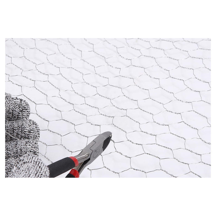 Trade Shop - Set 3pz Rete Metallica Zincata Maglia Esagonale 1x3mt Recinzione Protezione 223119 -