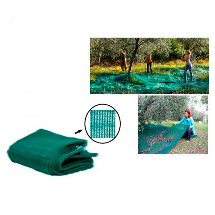 Trade Shop - Set 3pz Rete Per Raccolta Olive Frutta Piantagioni Resistente Durevole 3x10mt Verde 222271 -
