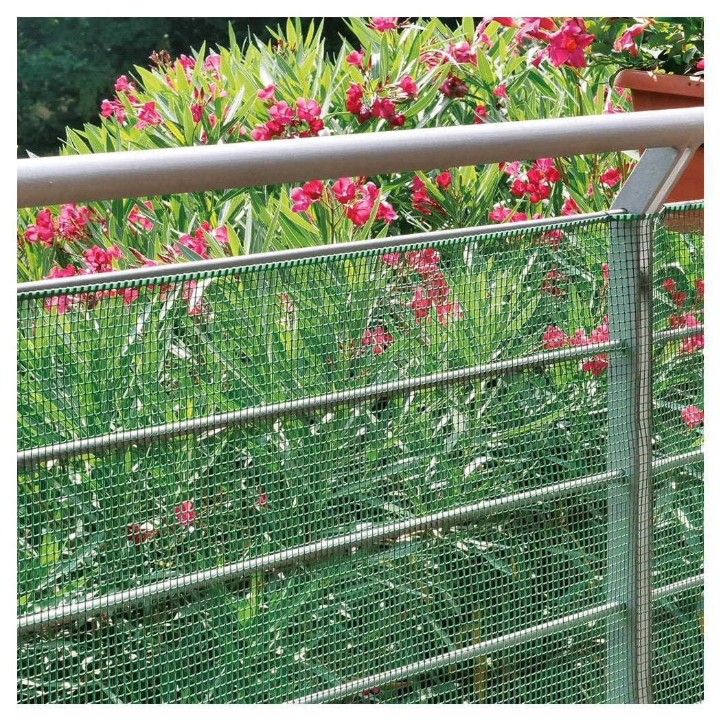 Trade Shop - Set 3pz Rete Plastica Protettiva Verde 0,5x5mt Cancelli Recinzioni Balconi Maglia 16mm 219788 -        