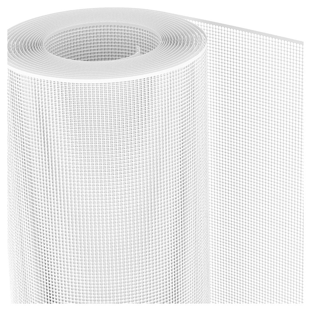 Trade Shop - Set 3pz Rete Protettiva In Plastica Per Aiuole Bianca 1x3mt A Maglia Quadra 5x5mm 76386 -        