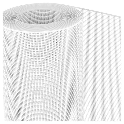 Trade Shop - Set 3pz Rete Protettiva In Plastica Per Aiuole Bianca 1x3mt A Maglia Quadra 5x5mm 76386 -        