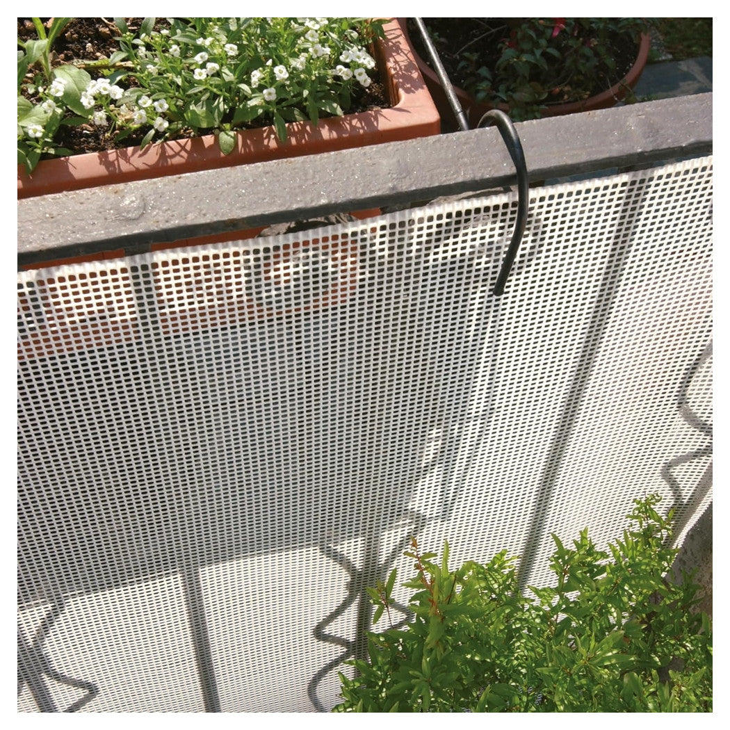 Trade Shop - Set 3pz Rete Protettiva In Plastica Per Aiuole Bianca 1x3mt A Maglia Quadra 5x5mm 76386 -        