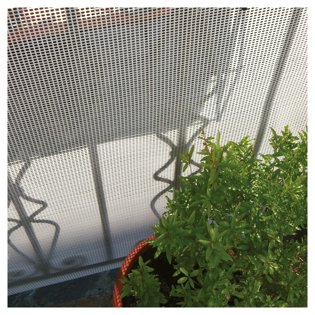 Trade Shop - Set 3pz Rete Protettiva In Plastica Per Aiuole Bianca 1x3mt A Maglia Quadra 5x5mm 76386 -        