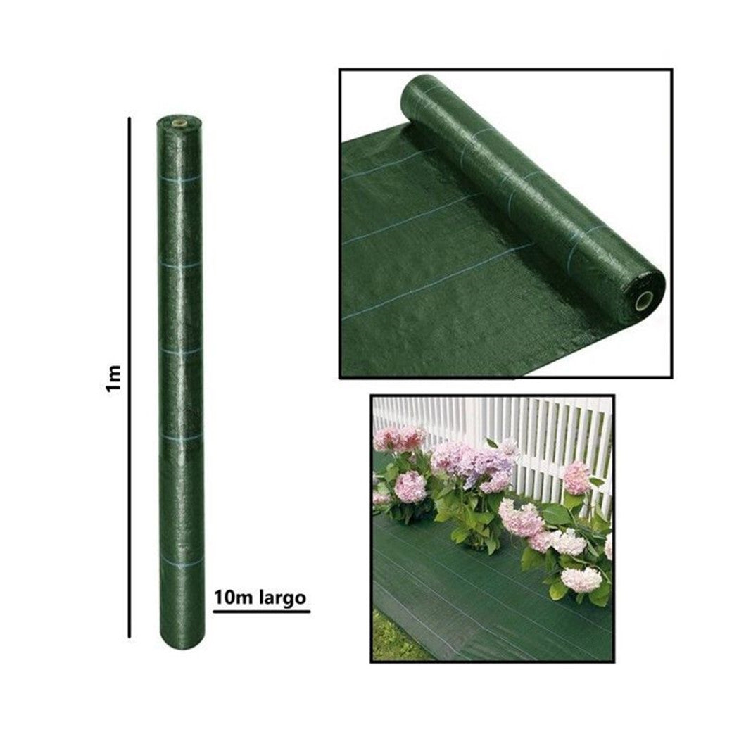 Trade Shop - Set 3pz Rete Telo Pacciamatura Anti Erba Orto Giardino Serra 1x10mt Resistente 222251 -        