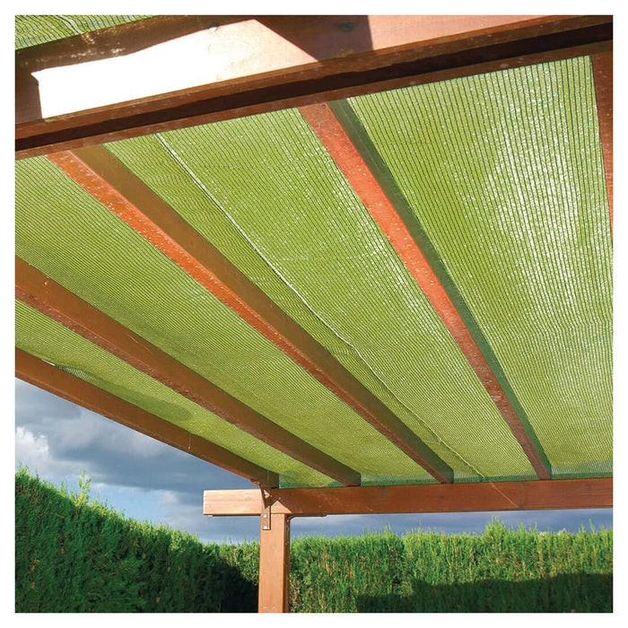 Trade Shop - Set 3pz Rotolo Rete Ombreggiante Beige Fitta 1.5x5mt Protezione Giardini Terrazze 017069 -        