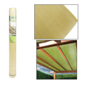 Trade Shop - Set 3pz Rotolo Rete Ombreggiante Beige Fitta 1x5mt Protezione Giardini Terrazze 017068 -        
