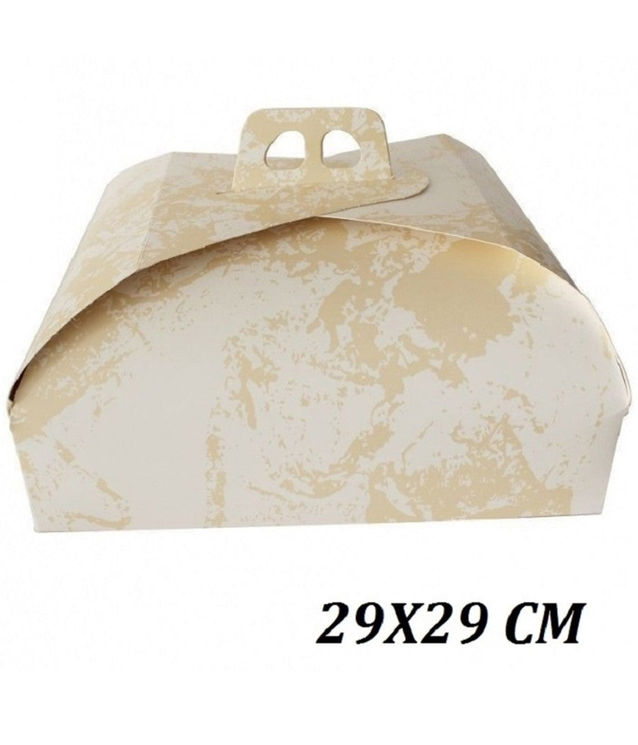 Set 3pz Scatola Porta Torta Cartone Dolce 29x29cm Carta Compleanni Festa Party         