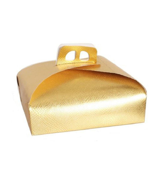 Set 3pz Scatola Porta Torta Oro 29x29cm Per Dolci Paste Pasticceria Festa 58007         