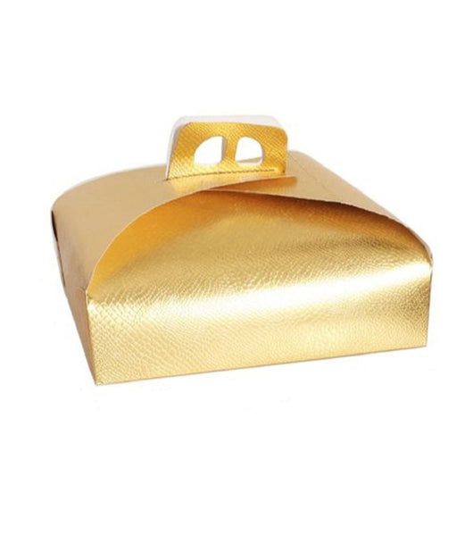 Set 3pz Scatola Porta Torta Oro 45x45 Cm Per Dolci Paste Pasticceria Festa 58011         