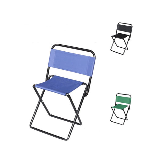 Trade Shop - Set 3pz Sedia Pieghevole Da Pesca Campeggio Sgabello Resistente Spiaggia Picnic 023247 -        