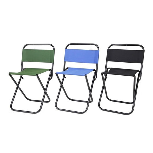 Trade Shop - Set 3pz Sedia Pieghevole Da Pesca Campeggio Sgabello Resistente Spiaggia Picnic 023247 -        