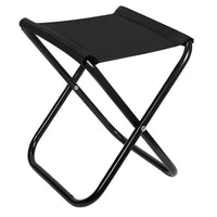 Trade Shop - Set 3pz Sgabello Pieghevole In Metallo Tessuto Per Campeggio Pesca Spiaggia Mare 020228 -        