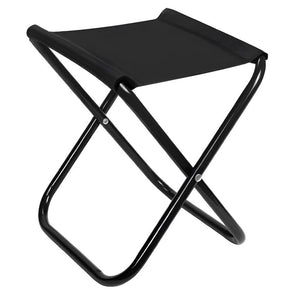 Trade Shop - Set 3pz Sgabello Pieghevole In Metallo Tessuto Per Campeggio Pesca Spiaggia Mare 020228 -        