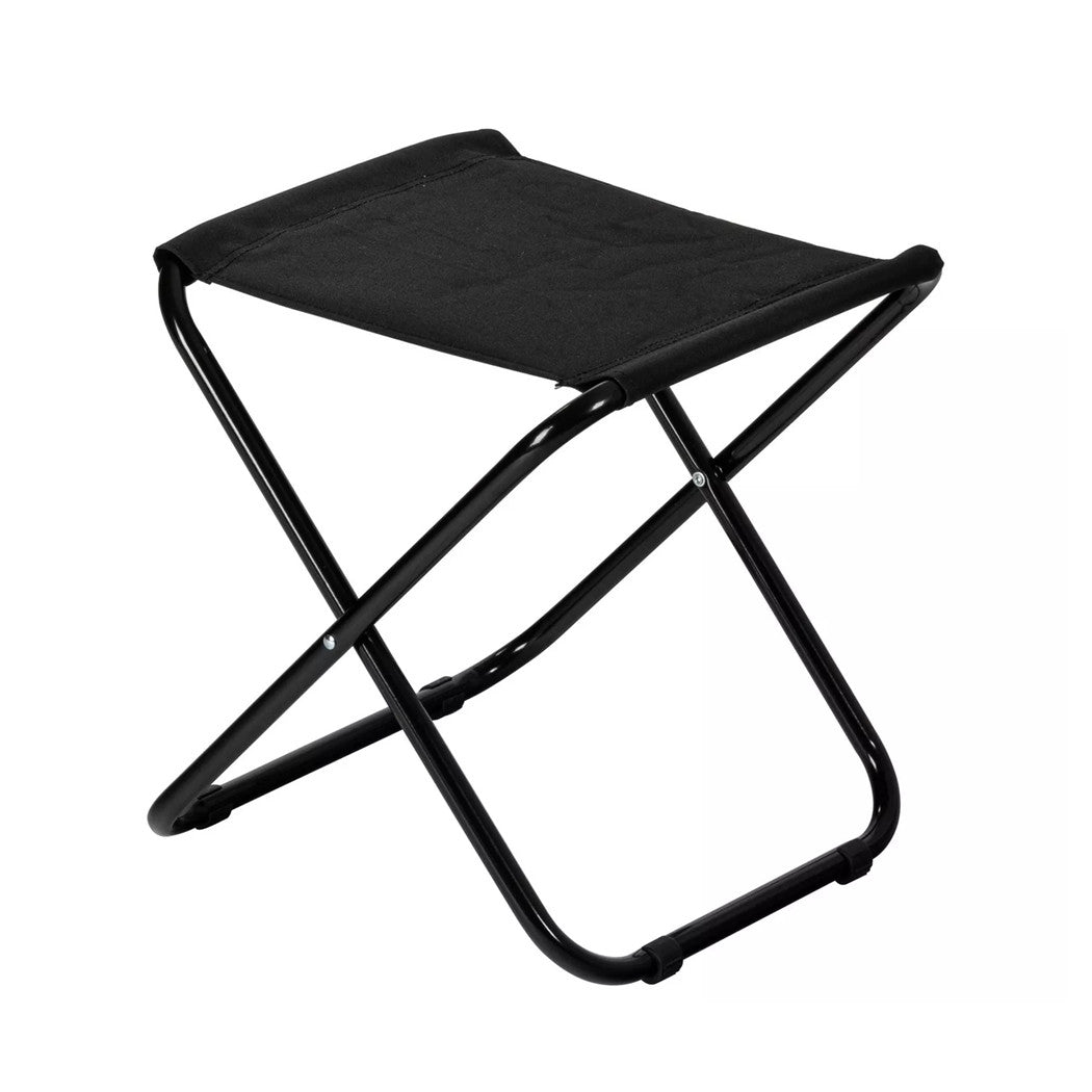 Trade Shop - Set 3pz Sgabello Pieghevole In Metallo Tessuto Per Campeggio Pesca Spiaggia Mare 020228 -        