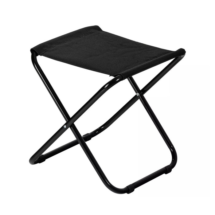 Trade Shop - Set 3pz Sgabello Pieghevole In Metallo Tessuto Per Campeggio Pesca Spiaggia Mare 020228 -        