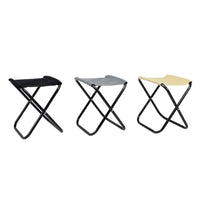 Trade Shop - Set 3pz Sgabello Pieghevole In Metallo Tessuto Per Campeggio Pesca Spiaggia Mare 020228 -        