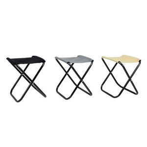 Trade Shop - Set 3pz Sgabello Pieghevole In Metallo Tessuto Per Campeggio Pesca Spiaggia Mare 020228 -        