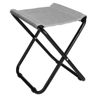Trade Shop - Set 3pz Sgabello Pieghevole In Metallo Tessuto Per Campeggio Pesca Spiaggia Mare 020228 -        