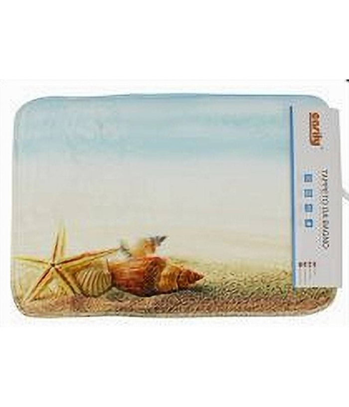 Set 3pz Tappeto Tappetini Tessuto Arredo Bagno Antiscivolo Fantasia Marina 79444         