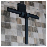 Trade Shop - Set 3pz Tergivetro Per Doccia Gancio Doppio Per Porta Box Appendino Adesivo Nero 87833         