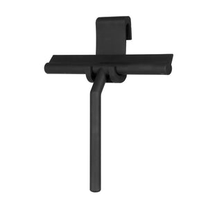 Trade Shop - Set 3pz Tergivetro Per Doccia Gancio Doppio Per Porta Box Appendino Adesivo Nero 87833         