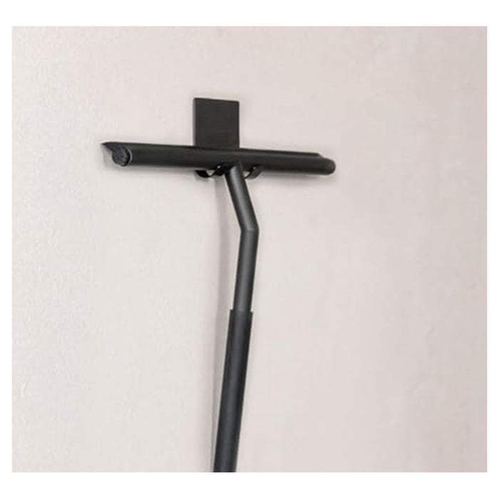 Trade Shop - Set 3pz Tergivetro Per Doccia Gancio Doppio Per Porta Box Appendino Adesivo Nero 87833         