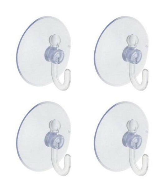 Set 4 Ganci Appendini A Ventosa Trasparenti Per Casa Bagno Cucina         
