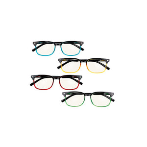 Set 4 occhiali da lettura De Tomaso – Diottria +1.0 – Protezione luce blu – Design unisex