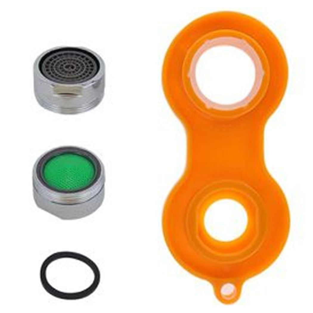 Trade Shop - Set 4 Pezzi Aeratore Per Rubinetto M24 In Abs Filtro Rompigetto Con Chiave 59033 -