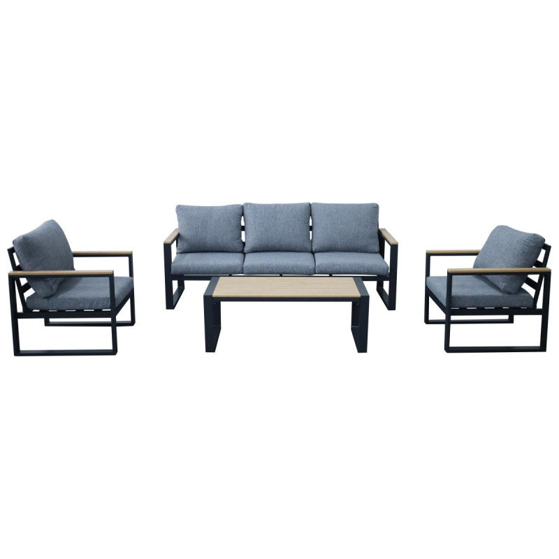 Set 4 Pezzi Aran Grigio Melange