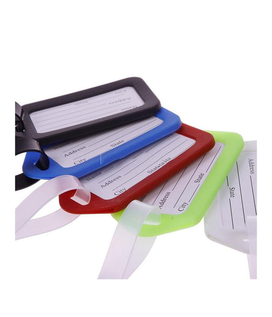 Set 4 Pezzi Etichette Etichetta Bagaglio Aereo Valigie Targhette Targhetta         