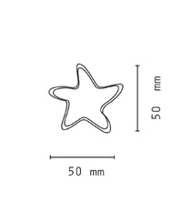 Set 4 Pezzi Mini Torcia Led Portachiavi A Forma Di Stella Tascabile 50mm Dt-2145         