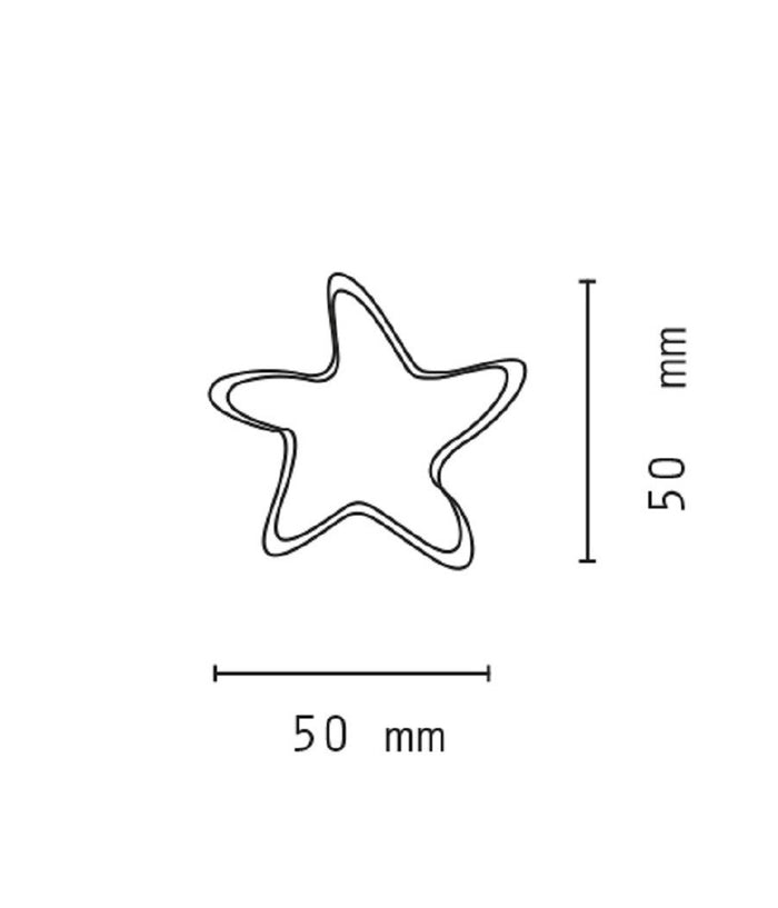 Set 4 Pezzi Mini Torcia Led Portachiavi A Forma Di Stella Tascabile 50mm Dt-2145         