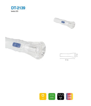 Set 4 Pezzi Mini Torcia Led Portachiavi Tascabile Resistente Portatile Dt-2139         