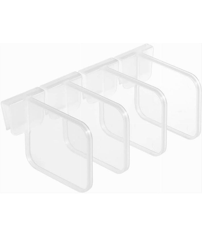Set 4 Pezzi Organizzatori Divisori Scomparti In Plastica Per Frigorifero Cucina         