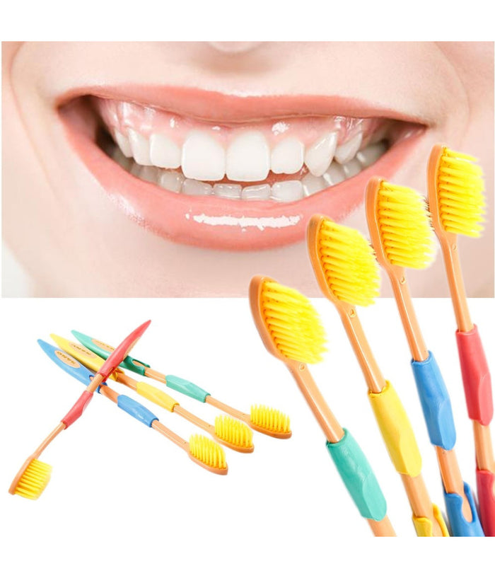 Set 4 Pezzi Spazzolini Spazzolino Da Denti Setole Morbide Proteggi Gengive         