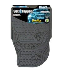 Set 4 Pezzi Tappeti Per Auto In Gomma Naturale Universale Ritagliabile         