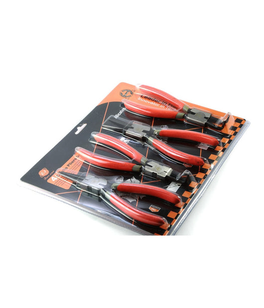 Set 4 Pinze Circolari Anelli Elastici Interni Esterni 180mm Dritte E Angolo 90°         