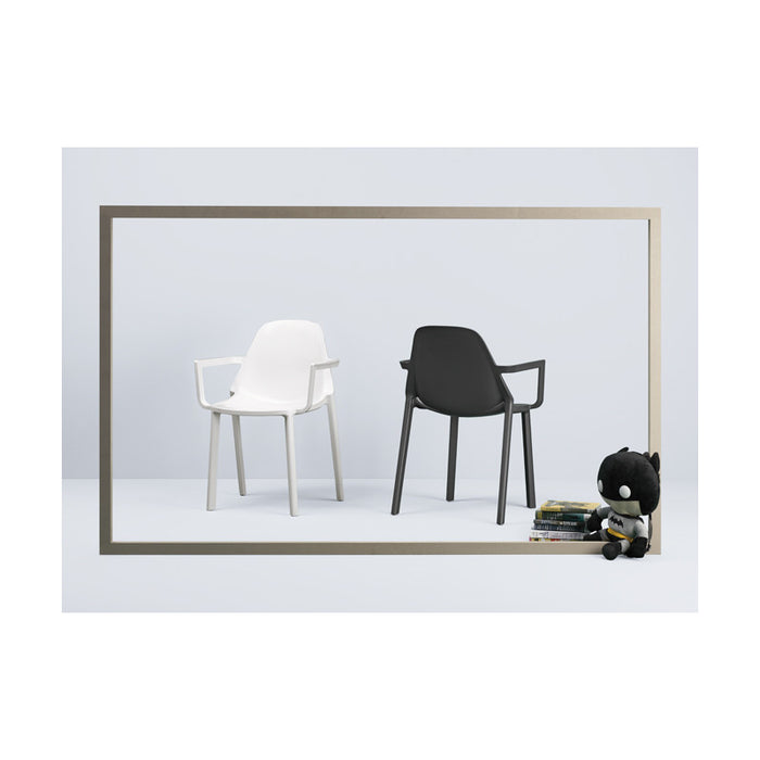 SET 4 POLTRONA PIU' CON BRACCIOLI TECNOPOLIMERO SCAB DESIGN MADE IN ITALY - Lino 11