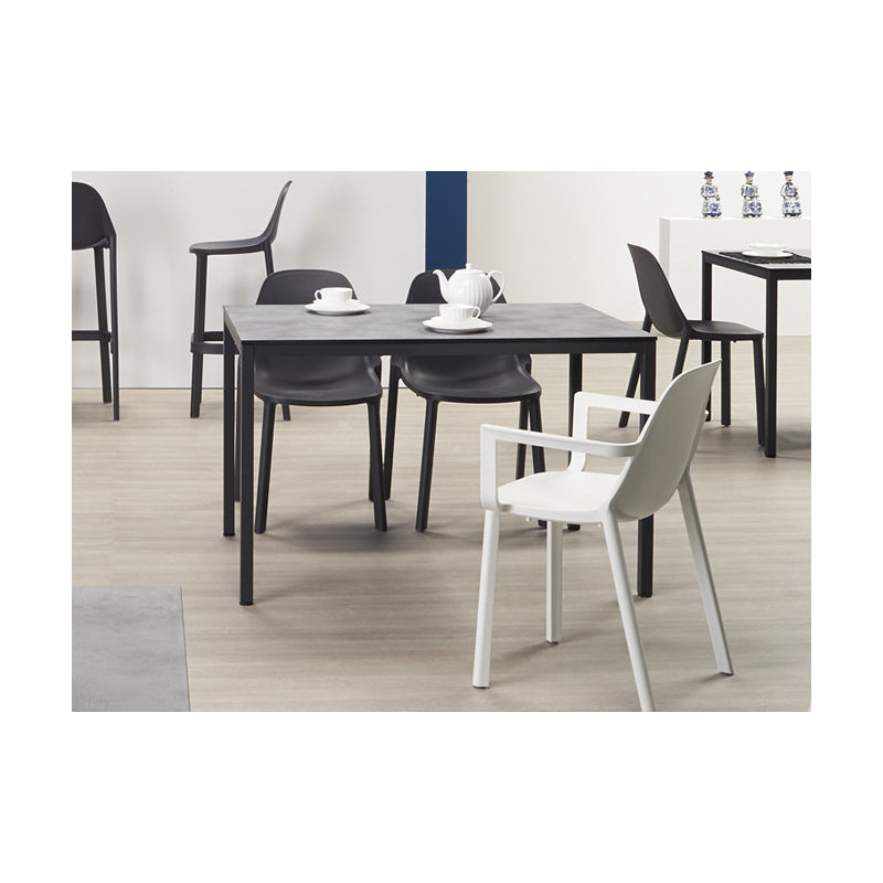 SET 4 POLTRONA PIU' CON BRACCIOLI TECNOPOLIMERO SCAB DESIGN MADE IN ITALY - Antracite 81