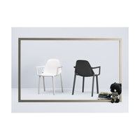 SET 4 POLTRONA PIU' CON BRACCIOLI TECNOPOLIMERO SCAB DESIGN MADE IN ITALY - Antracite 81